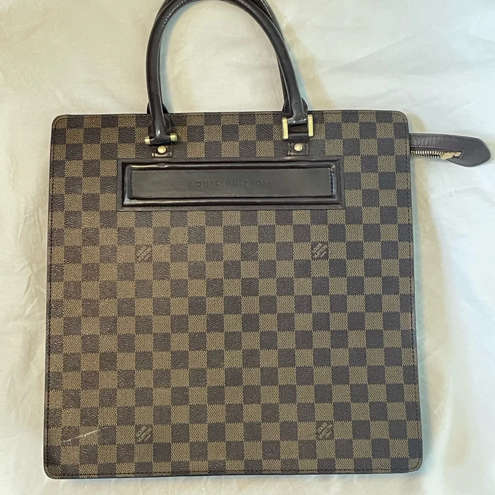 Louis Vuitton Paris Dark Brown Checkered Briefcase